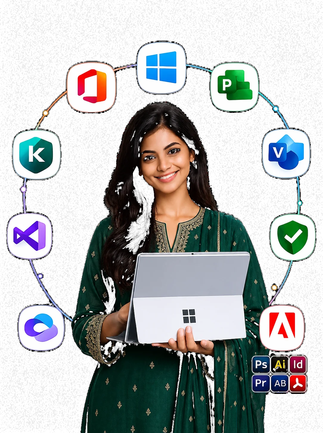Genuine Windows, Office & creative software — instant delivery