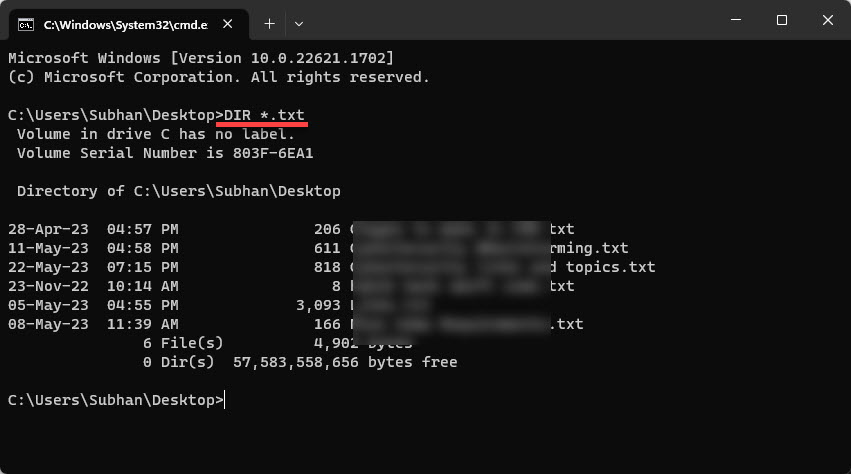 List Files Folders Command Prompt