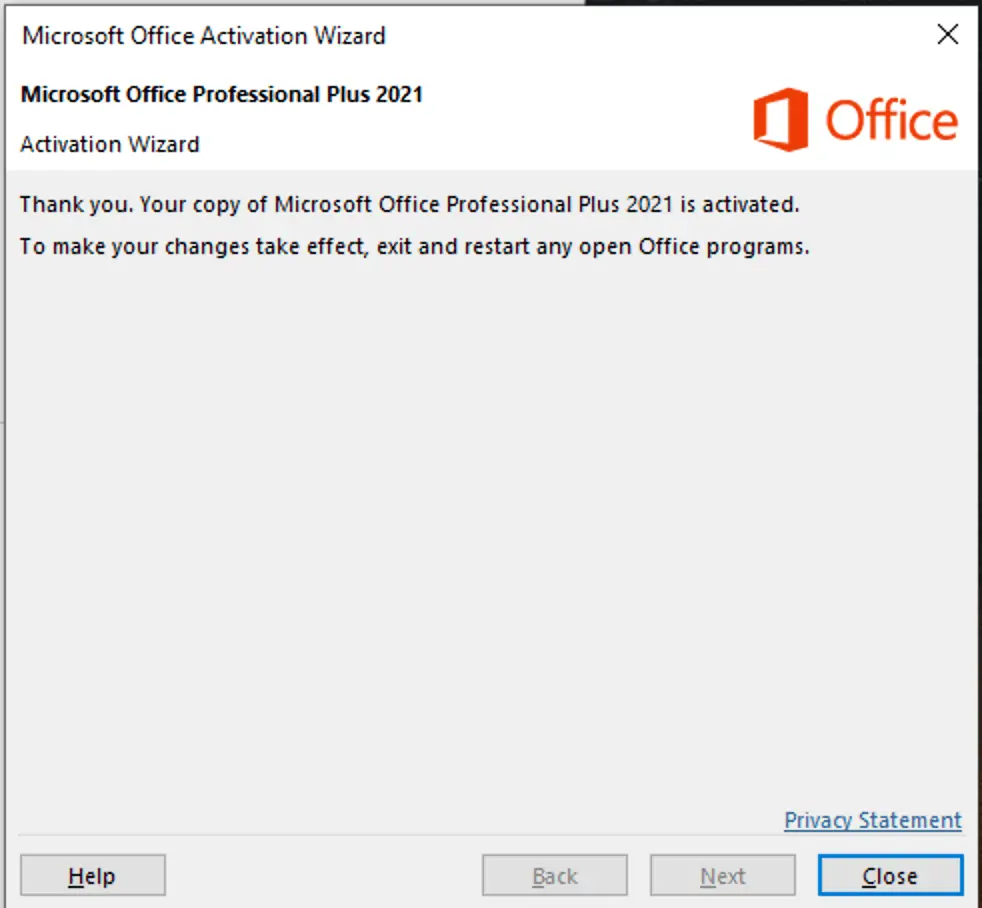 Office activated — සාර්ථකයි