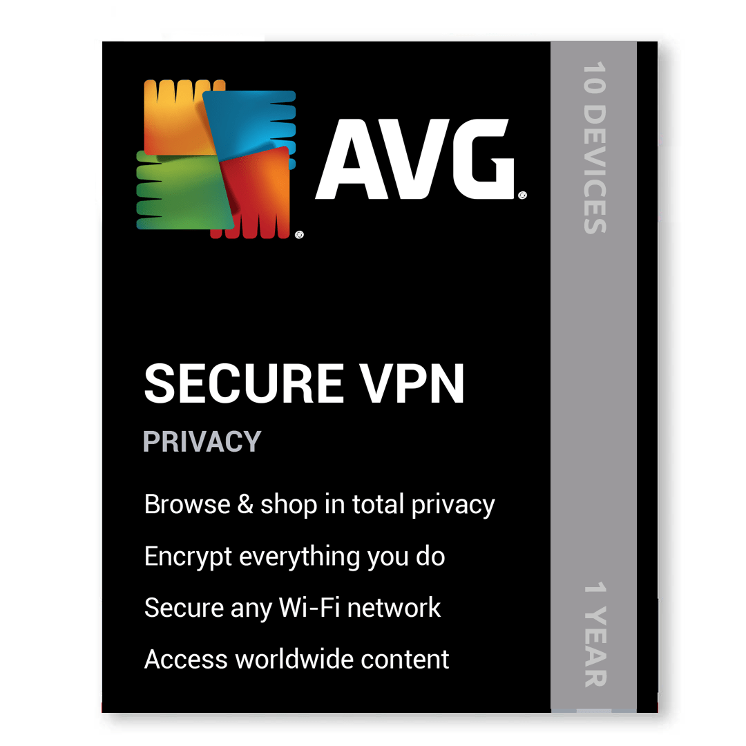 AVG Secure VPN 10 Devices 1 Year Activation (PC, Android, Mac, iOS)