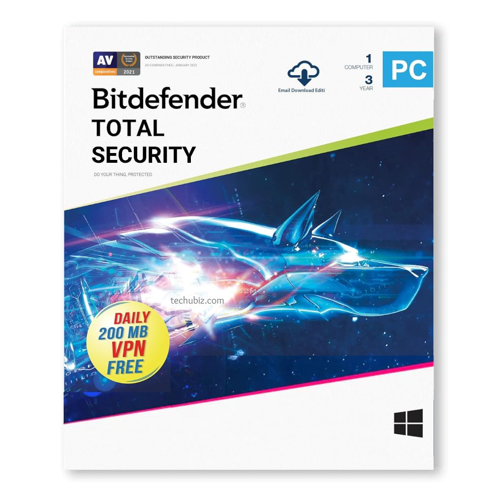 Bitdefender Total Security 1 PC 3 Years - Windows only