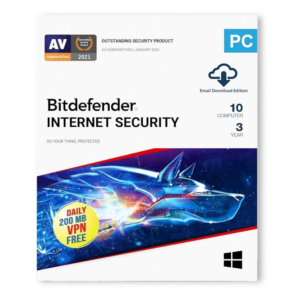 BitDefender Internet Security 10 Devices 3 Years (Windows)