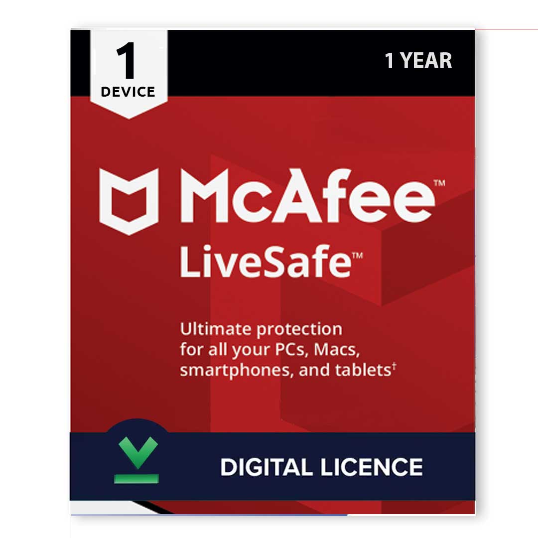 McAfee Livesafe 1 Device 1 Year Activation